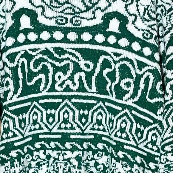 Glamour Knit VTG Sweater Womens L Green Sparkle Ugly Christmas USA Long Sleeve - Picture 4 of 4